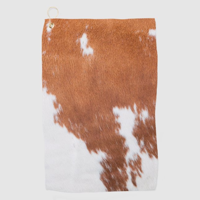Luxury Cowhide Animal Skin Golf Towel (Front)