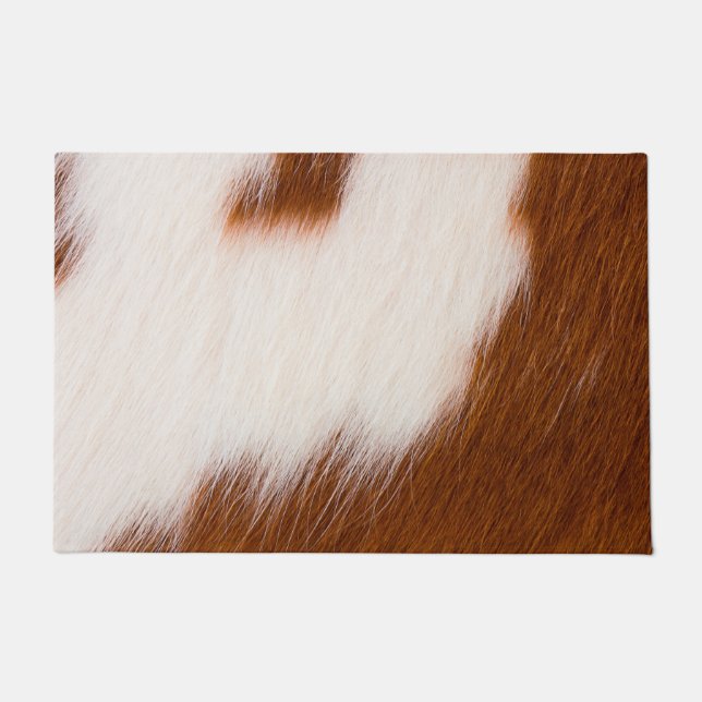 Luxury Cowhide Animal Skin Print   Doormat (Front)