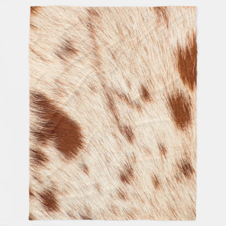 Luxury Cowhide Animal Skin Print  Fleece Blanket