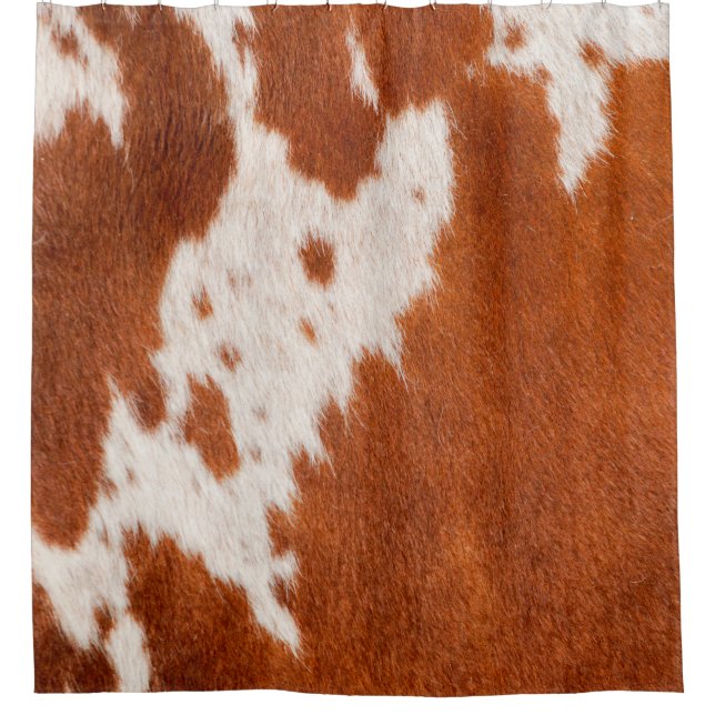Luxury Cowhide Animal Skin Print  Throw Pillow Shower Curtain (Front)