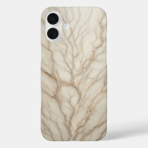 Luxury Creamy Beige Marble Case Elegant Tree-Like