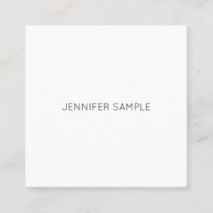Luxury Creative Modern Minimalist Design Plain Square Business Card