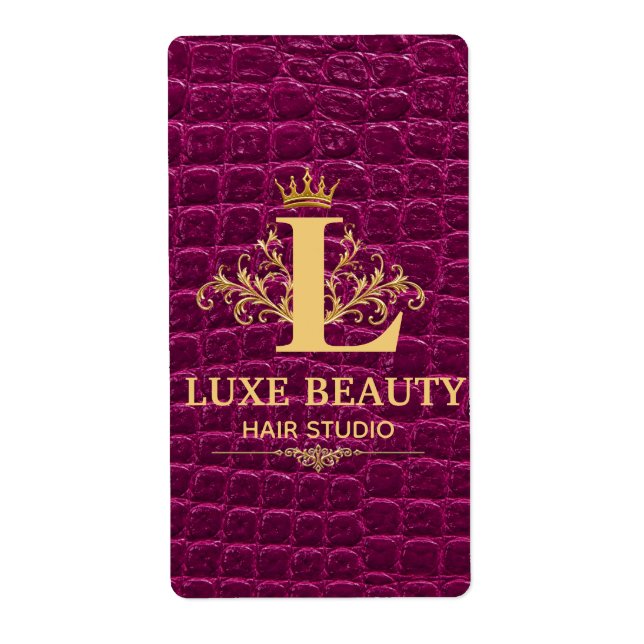 Luxury Crocodile Leather Monogram Gold Initial  (Front)