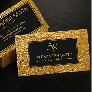 Luxury Crumpled Gold Foil Texture Elegant Metallic Business Card