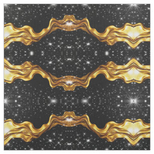 Luxury Custom Apparel Fabric Full Liquid Gold Swir