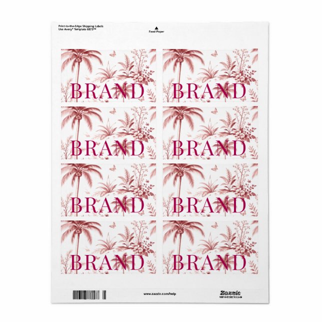 Luxury Custom Logo for labels |fancy  Boutiq (Full Sheet)