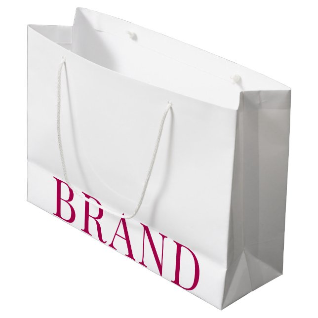 Luxury Custom Logo Paper Gift Bag | Minimal Boutiq (Front Angled)