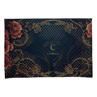 Luxury Customized Name  bedding floral pattern Pillowcase