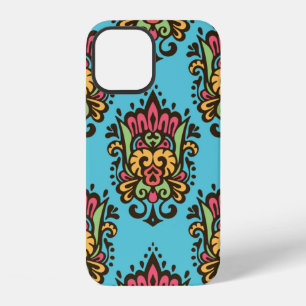 Luxury Damask flower seamless pattern. Floral Vint iPhone 12 Case