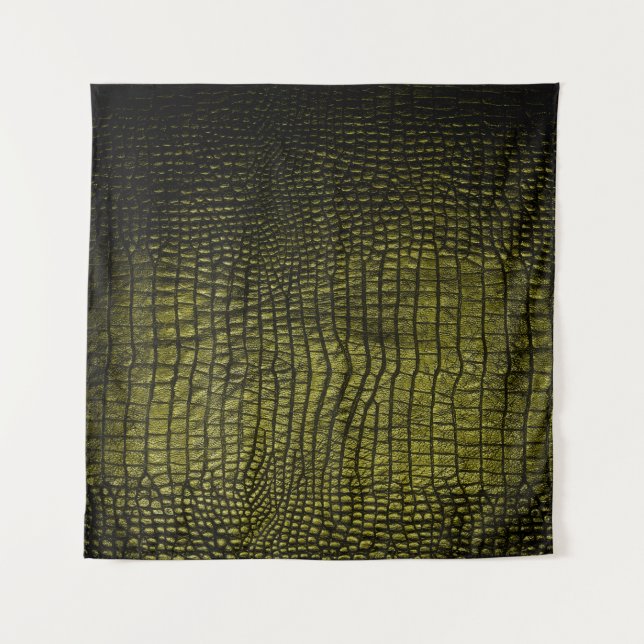 Luxury dark crocodile texture tapestry (Front)