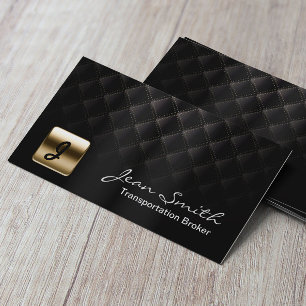Luxury Dark Transportation Broker Business Card