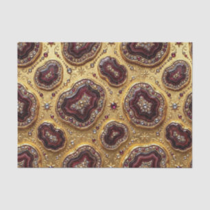 Luxury Decoupage Burgundy + Gold Agate Geode Tissue Paper