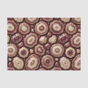 Luxury Decoupage Burgundy + Gold Agate Geode Tissue Paper