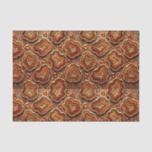 Luxury Decoupage   Burnt Orange + Gold Agate Geode Tissue Paper