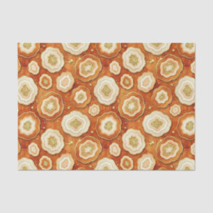 Luxury Decoupage   Burnt Orange + Gold Agate Geode Tissue Paper