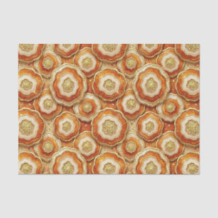 Luxury Decoupage   Burnt Orange + Gold Agate Geode Tissue Paper