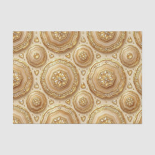 Luxury Decoupage   Camel + Gold Agate Geode Tissue Paper