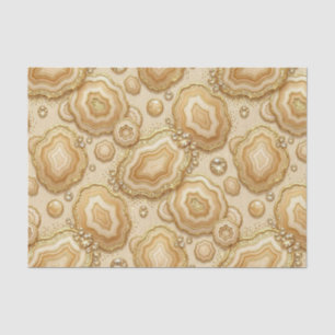 Luxury Decoupage   Camel + Gold Agate Geode Tissue Paper