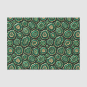 Luxury Decoupage   Forest Green + Gold Agate Geode Tissue Paper