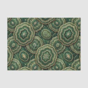 Luxury Decoupage   Forest Green + Gold Agate Geode Tissue Paper