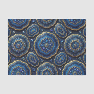 Luxury Decoupage   Navy Blue + Gold Agate Geode Tissue Paper