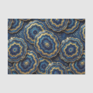 Luxury Decoupage   Navy Blue + Gold Agate Geode Tissue Paper