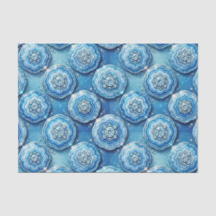 Luxury Decoupage   Ocean Blue + Gold Agate Geode Tissue Paper