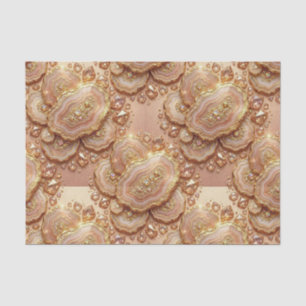 Luxury Decoupage Rose Gold + Gold Agate Geode Tissue Paper