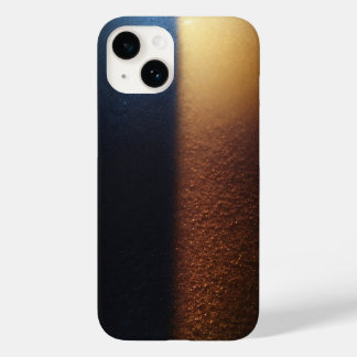 Luxury Deep Blue and Shimmering Gold Glitter Contr Case-Mate iPhone 14 Case