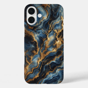 Luxury Deep Blue Marble Phone Case - Elegant 