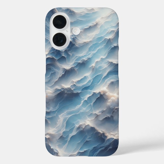 Luxury Deep Blue Sea Waves Phone Case - Abstract  (Back)