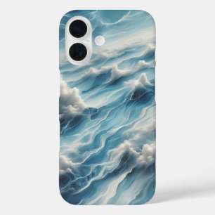 Luxury Deep Blue Sea Waves Phone Case - Abstract 