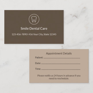 Luxury Dental Appointment Card | Clinic Reminder