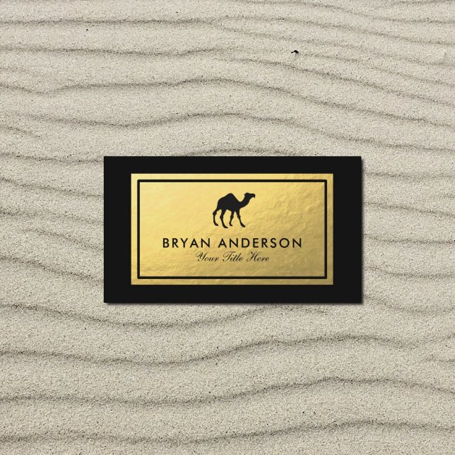 Luxury Desert Business Card – Gold Camel Design (Creator Uploaded)