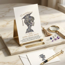 Luxury Diamond Faux Jewel Graduation Girl