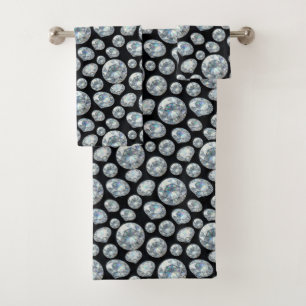 Luxury Diamond Gemstones Towel Set