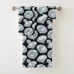 Luxury Diamond Gemstones Towel Set