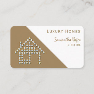 Luxury Diamond Home Professional Real Estate Business Card