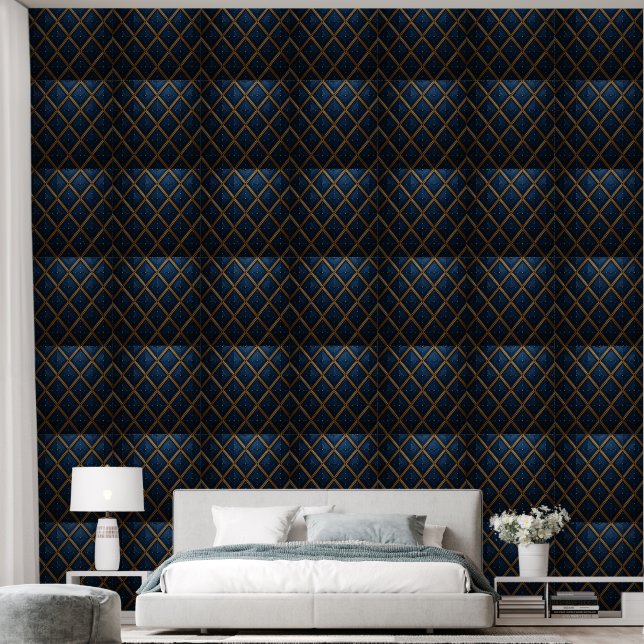 Luxury Diamond Pattern Wallpaper (Bedroom)