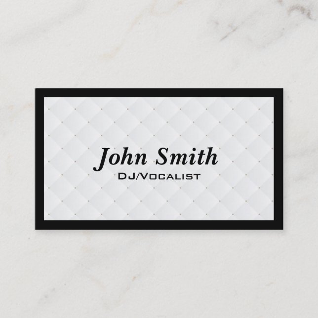 Luxury Diamond Quilt DJ Music Business Card (Front)