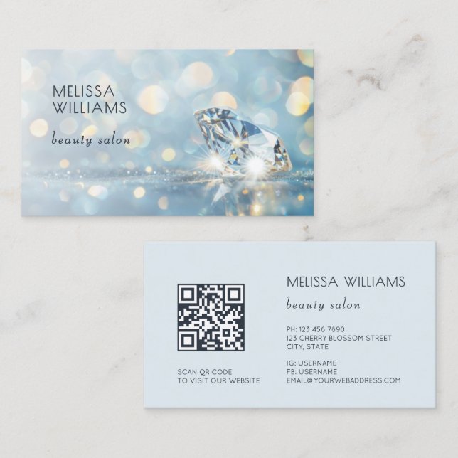 Luxury Diamonds Jeweler  Business Card (Front/Back)