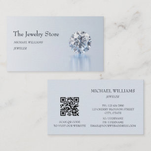 Luxury Diamonds Jeweller Jewellery Store Business Card