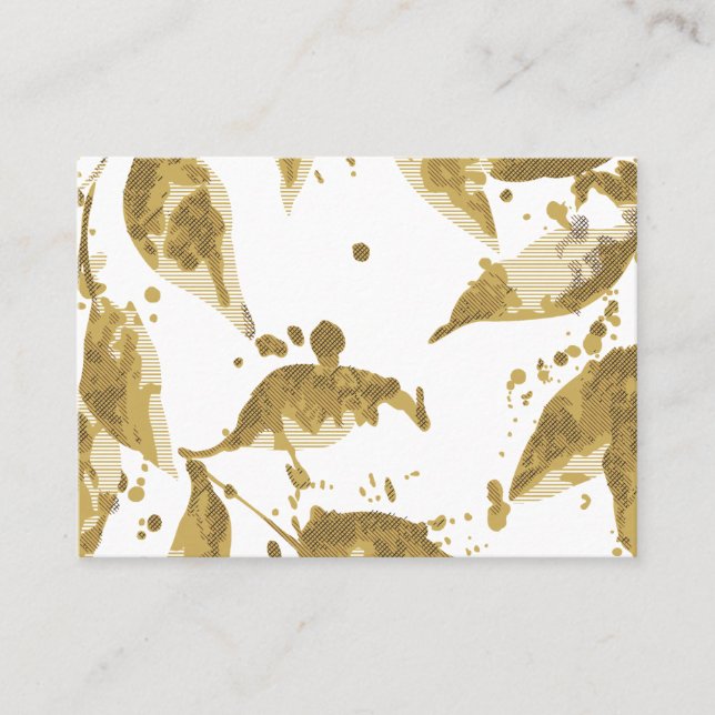 Luxury Dinosaur Wedding Place Cards (Front)