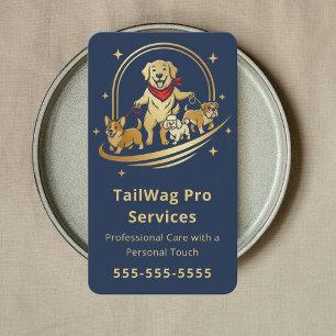 Luxury Dog Walker Sitter Trainer Pet Care Service Business Card