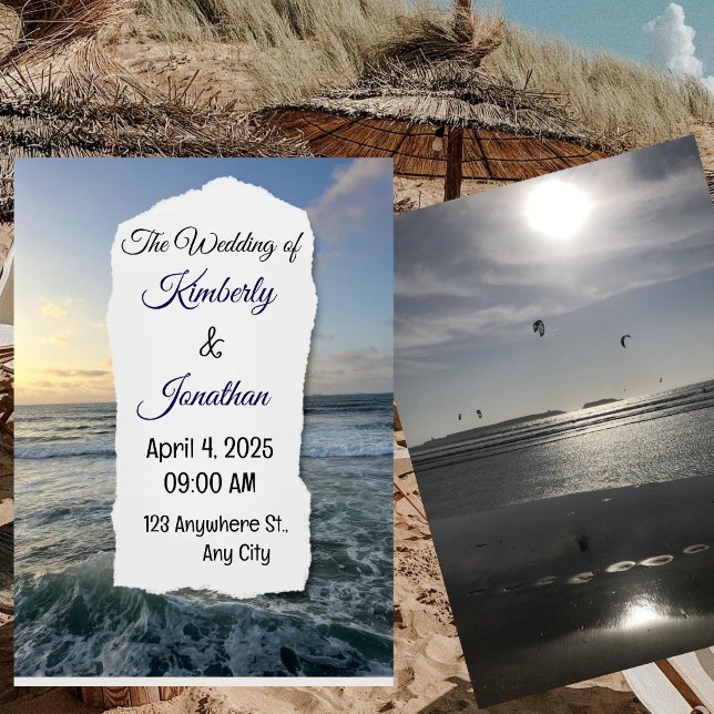 Luxury Dried Palm Wedding Invites PRINTED | Boho  (Creator Uploaded)