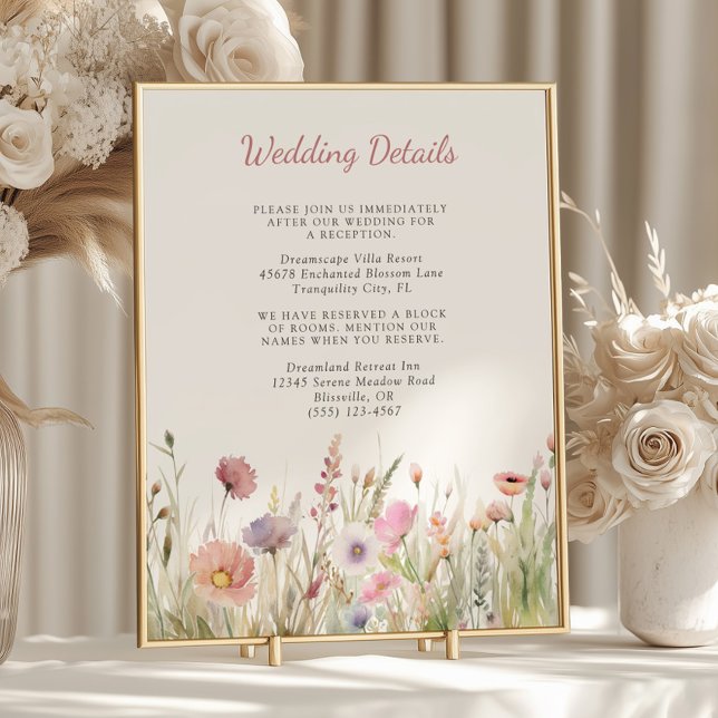 Luxury Dusty Pink Wildflower Wedding Details (Creator Uploaded)