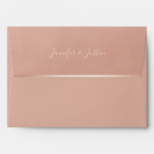 Luxury Dusty Rose Velvet Texture Wedding Envelope