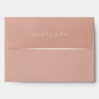 Luxury Dusty Rose Velvet Texture Wedding Envelope