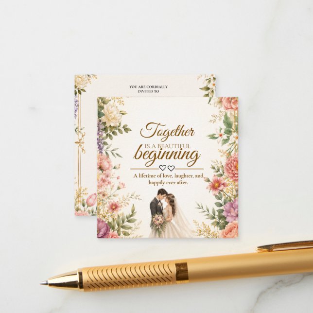 Luxury Editable Card for wedding invitation (Front/Back In Situ)