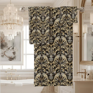 Luxury & Elegance   Art Deco Black & Gold Bath Towel Set